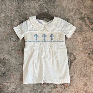 Charming Kids Smocked Baptism Jon-Jon